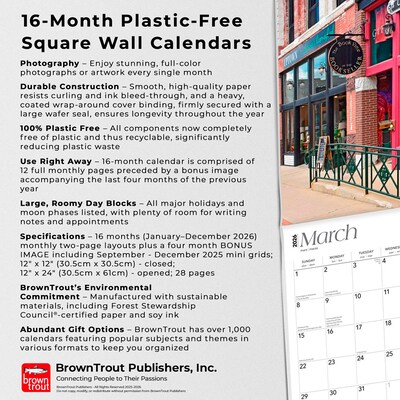 2026 BrownTrout Hawkeye State Iowa Places 12" x 12" Monthly Wall Calendar (9798330703616)