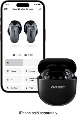 Bose QuietComfort Wireless Noise Canceling Earbuds, Black (882826-0010)