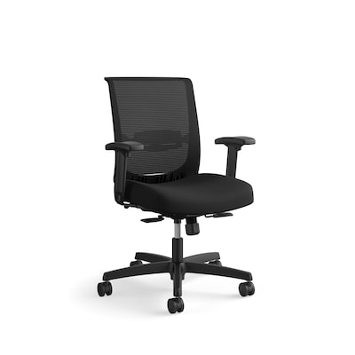 HON Convergence Fabric Task Chair, Adjustable Arms, Black (HONCMY1AACCF10N)