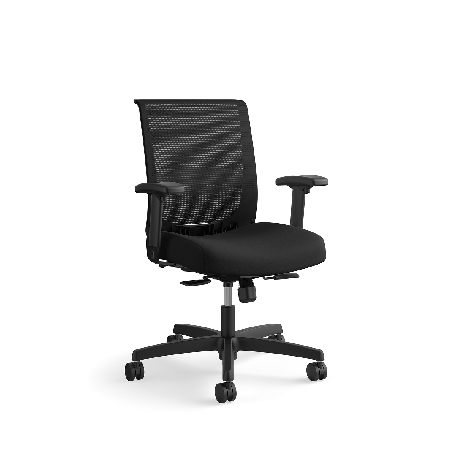 HON Convergence Fabric Task Chair, Adjustable Arms, Black (HONCMY1AACCF10N)