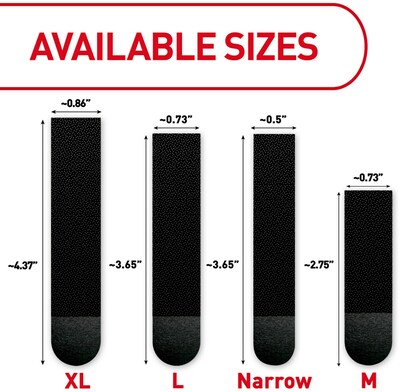 Command™ Large Picture Hanging Strips, Black, 4 Sets (17206BLK-ES)