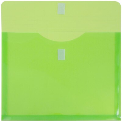 JAM Paper Premium Plastic Document File, Letter, Lime Green, 3/Pack (218V1LIX3)