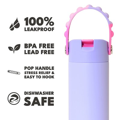 Elemental Core Pop Stainless Steel Double Wall Insulated Water Bottle, 18 oz., Lilac Tie Dye (EBC18LCTD9P)