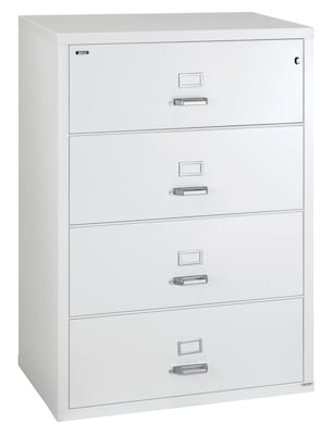 Quill Brand® 31 4-Drawer Fire Resistant Lateral File Cabinet with Lock, Letter/Legal, Artic White (