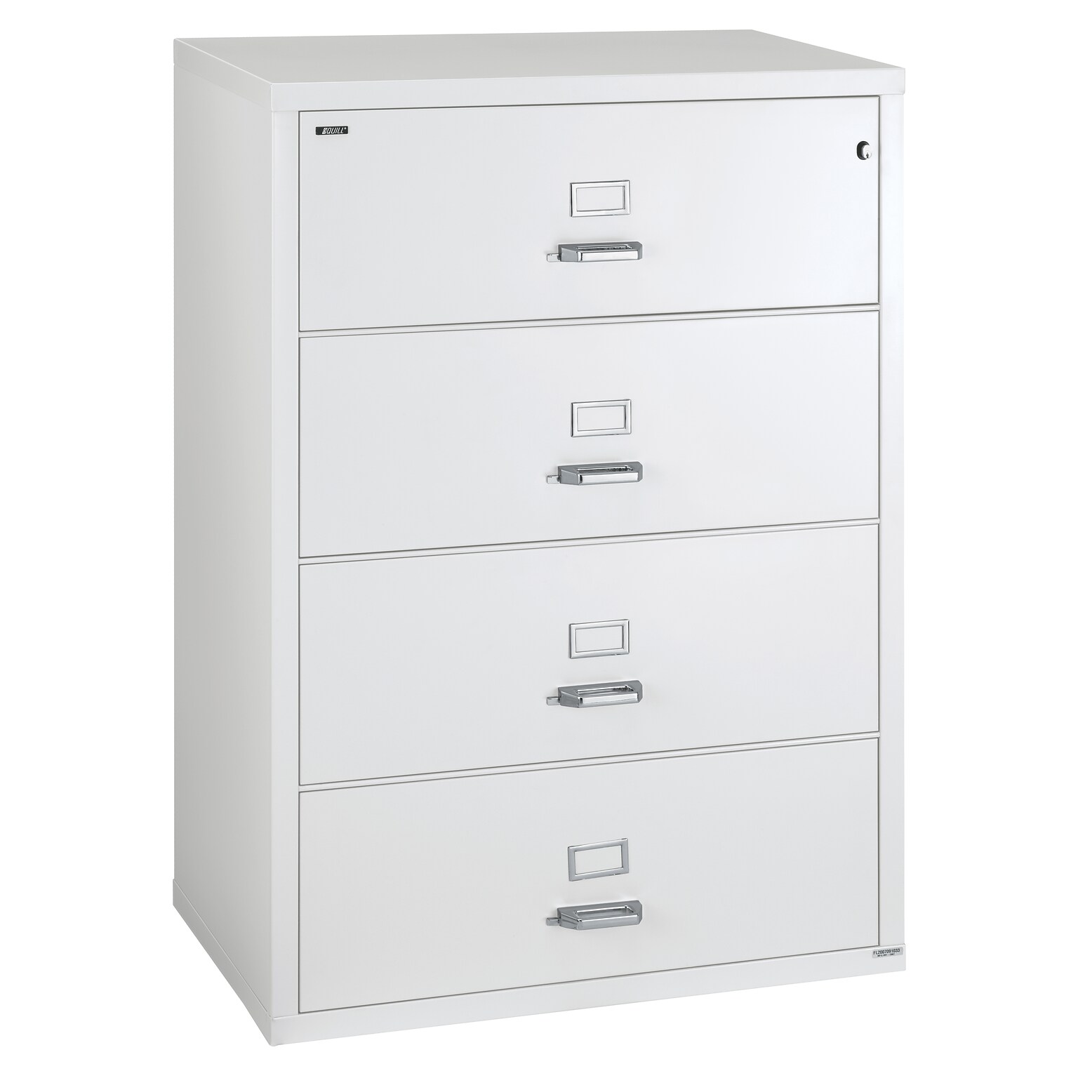 Quill Brand® 31 4-Drawer Fire Resistant Lateral File Cabinet with Lock, Letter/Legal, Artic White (Q431LATAW)