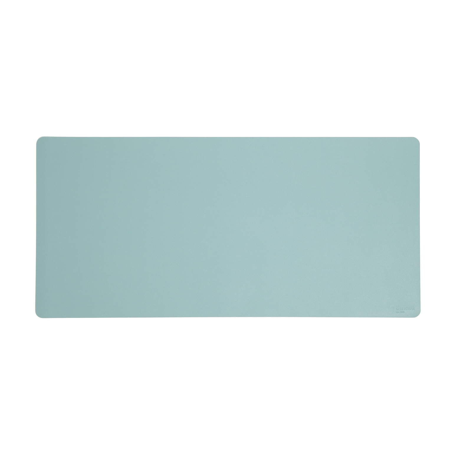 Smead Large Vegan Leather Anti-Slip Desk Pad, 36 x 17, Light Blue (SMD64830)