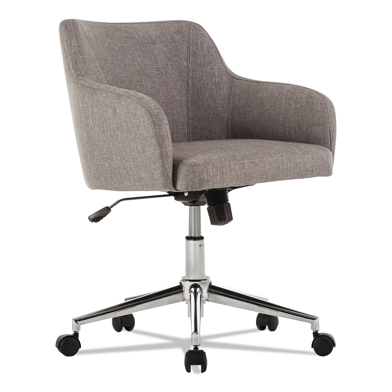 Alera® Captain Series Fixed Arm Fabric Computer and Desk Chair, Gray Tweed (ALECS4251)