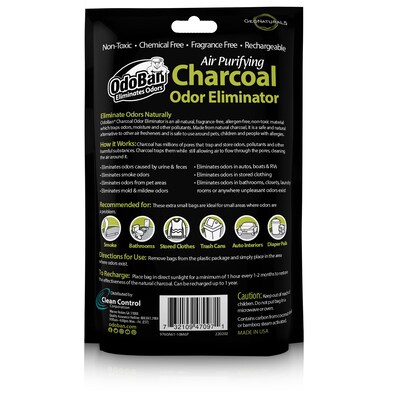 OdoBan Air Purifying Charcoal Deodorizer Solid, 6/Pack (9760A61-10M6P)
