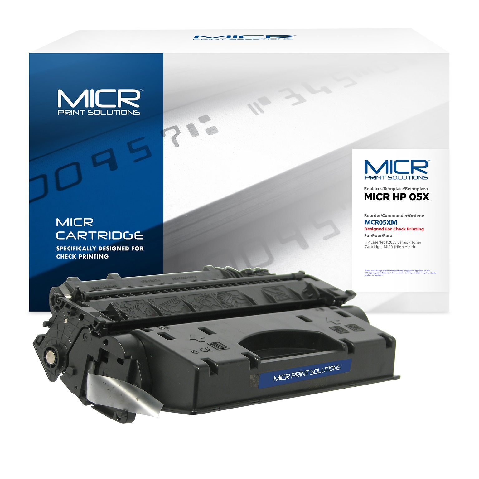MICR Compatible Black High Yield Toner Cartridge Replacement for HP 05X