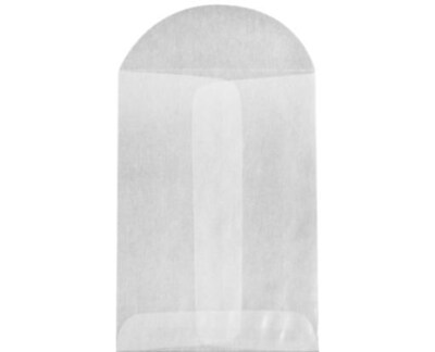 JAM PAPER Open End Envelopes, 2 3/4 x 3 3/4, Glassine, 1000/Pack (GLASS-15-1M)