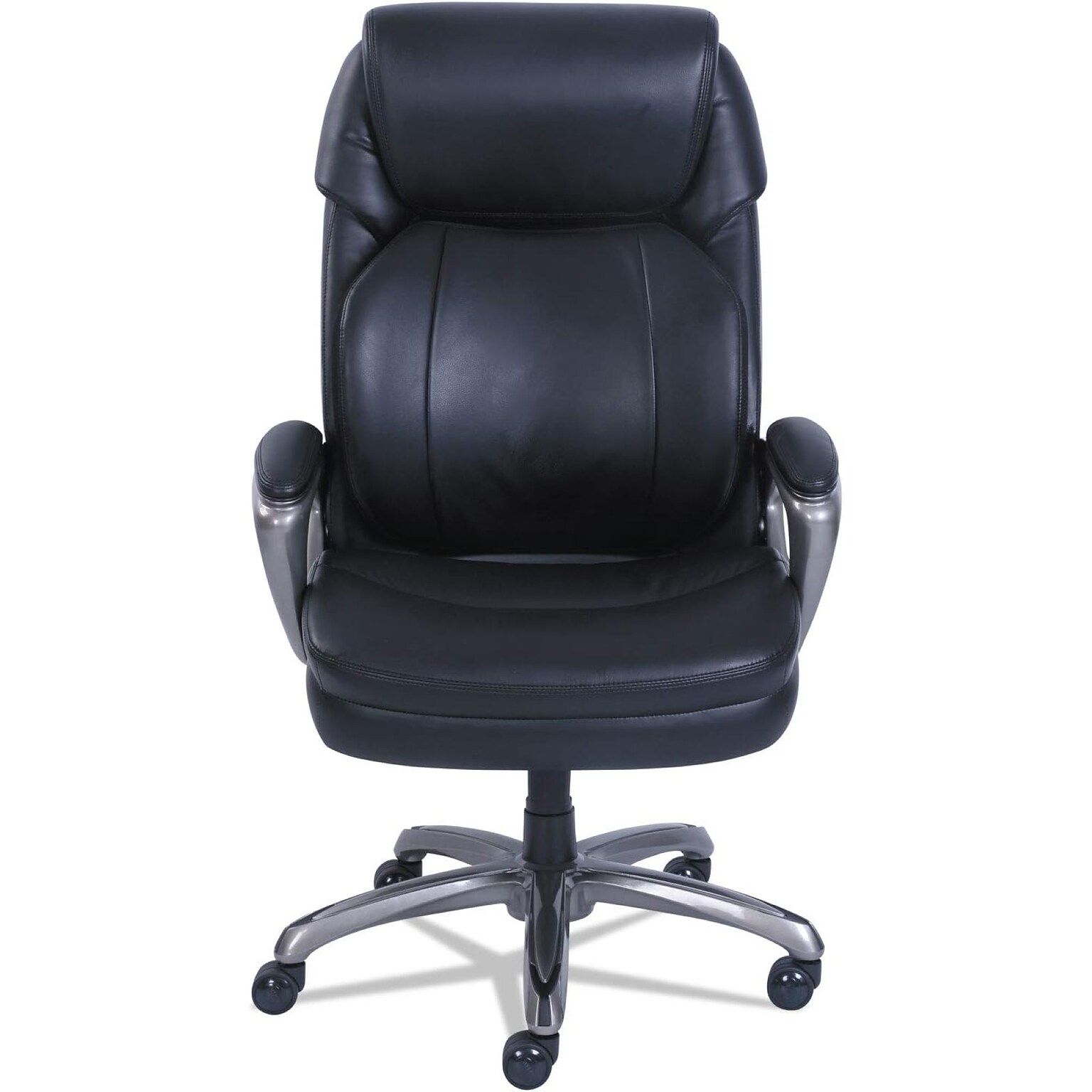Serta SertaPedic Ergonomic Bonded Leather Executive Chair, Black (SRJ48965)