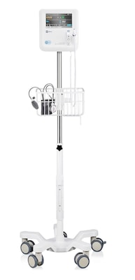 Viva Comfort Steel Welch Allyn 4400 Vital Signs Monitor Steel Mobile Stand with Storage Basket, White (ADIME911-01-MK)