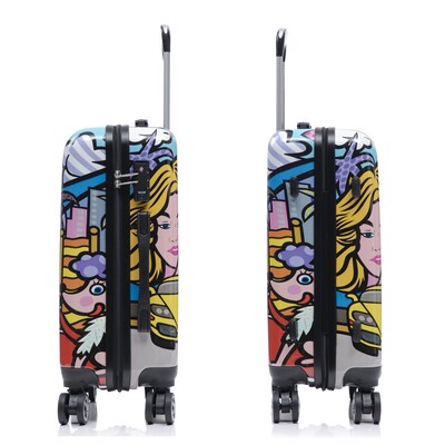 InUSA 20" Hardside Hollywood Suitcase, 4-Wheeled Spinner, TSA Checkpoint Friendly, Hollywood (IUAPC00S-HOL)