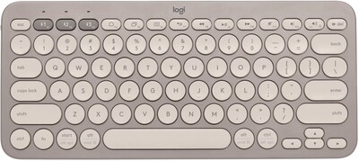 Logitech K380 Wireless Multi-Device Bluetooth Keyboard, Sand (920-011134)