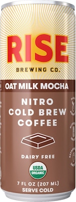 RISE Brewing Co. Oat Milk Mocha Nitro Cold Brew Coffee, 7 oz., 12/Carton (FG-SS-007-007-012)