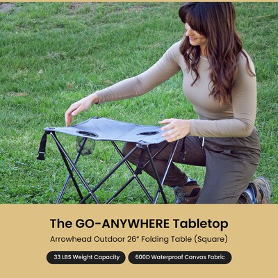 Arrowhead Outdoor Folding Camping Table with Carry Bag, Green (KKS0228U)