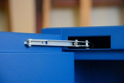 FireKing Flammable Liquids Storage Cabinet, 60 gal, Automatic Close, Blue (SC60-AC-B)