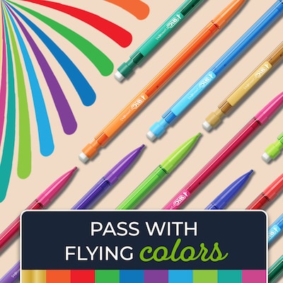 BIC Color Cues Mechanical Pencil, 0.7mm, #2 Medium Lead, 60/Box (MPUA60-AST)