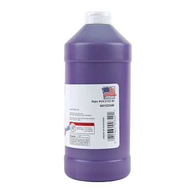 Crayola Artista II Washable Tempera Paint, Violet, 32 oz., 3/Bundle (BIN543132040-3)