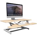 Mount-It! 38W Manual Adjustable Standing Desk Converter, Maple Woodgrain (MI-15007)