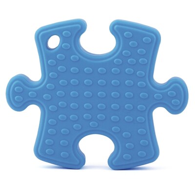 The Pencil Grip Chewable Puzzle Piece Necklace, Blue (20230)