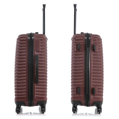 DUKAP Adly 3-Piece Hardside Spinner Luggage Set, TSA Checkpoint Friendly, Wine (DKADLSML-WIN)