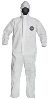 DuPont ProShield 50 Coverall, Respirator Fit Hood, Small, 25/Case (NB127SWHSM002500)