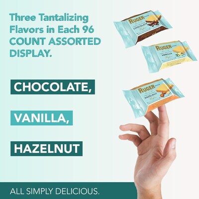 Ruger XOXO Assorted Bite Size Wafers, 96/Pack (RUG00378)