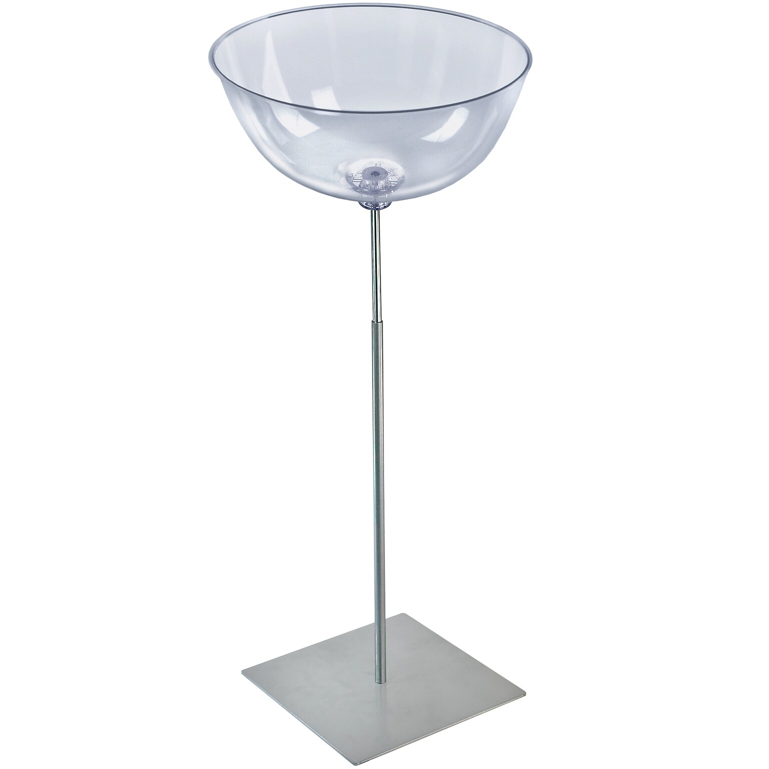 Azar 16 Bowl Floor Display, Silver/Clear (700976)