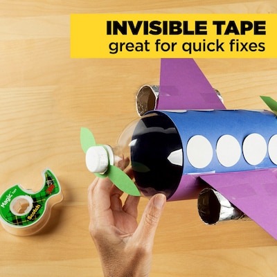 Scotch Magic Invisible Tape Refill, 3/4" x 27.77 yds., 1" Core, Clear, 18 Rolls/Pack (810K18CP)