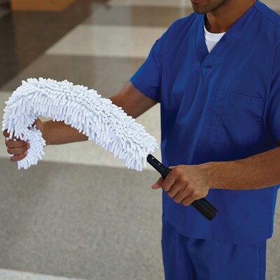 Rubbermaid Executive Series HYGEN Quick-Connect Flexi-Wand Microfiber Duster, White (FGQ85200WH00)