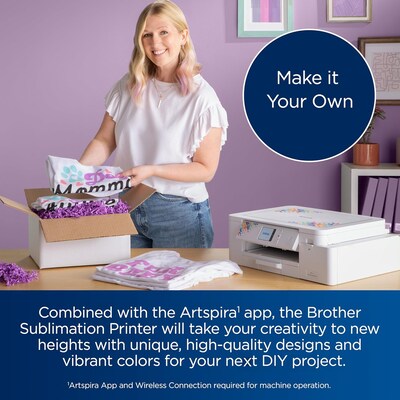 Brother Wireless Color Print Only Sublimation Ink Printer Bundle, Home Office (SP1BNDL-STP)