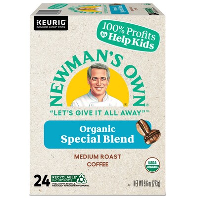 Newman's Own Organics Special Blend Coffee Keurig® K-Cup® Pods, Medium Roast, 24/Box (4050)