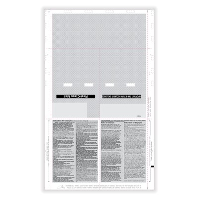 ComplyRight 2026 W-2 Tax Form, Employee Copy B, C, 2, 2, 4-Up (Box), EZ-Fold Duplex, 14, 500/Pack (5511B)