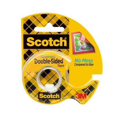 Scotch Removable Double Sided Tape with Dispenser, 3/4 x 11.11 yds., Clear (667)