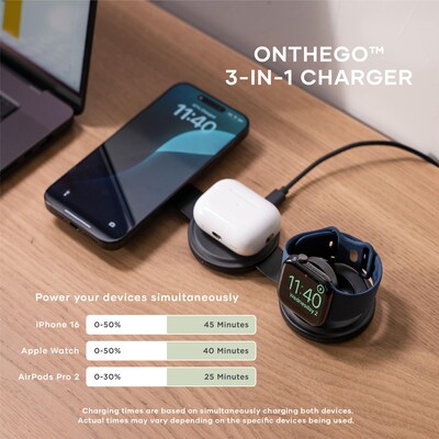 Satechi OntheGo 3-in-1 Wireless Charger, Black (ST-QTG31K)