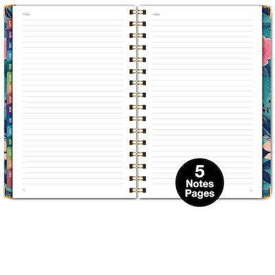 2027 Excello Brands 6" x 8" Weekly & Monthly Standard Planner, Paperboard Cover, Teal Floral (FSHN-CY27-58-17)