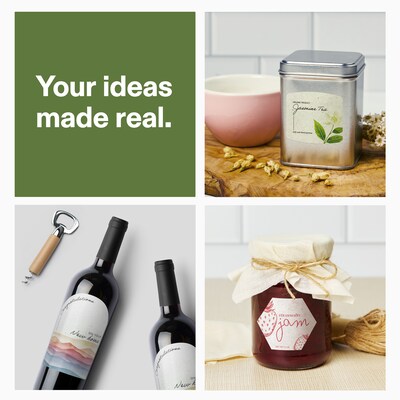 Avery Hemp Arched Square Laser/Inkjet Multipurpose Labels, 2" x 2-3/16", Off-White (240/Pack)