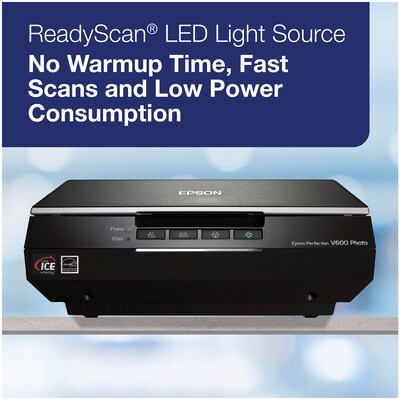 Epson Perfection V600 Refurbished USB Flatbed Photo Scanner, Black (B11B198011-N)