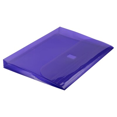 JAM Paper Plastic Binder Pocket, Purple, 3/Pack (218VB1PUX3)