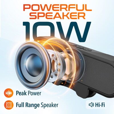 Delton P150 Clip-On 10-Watt Computer Speaker, USB-A, Black (DSP150C-U)