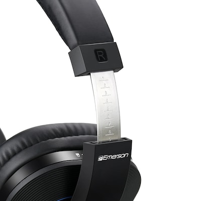 Emerson Wireless TV Headphones, Bluetooth, Black (EE-9000)