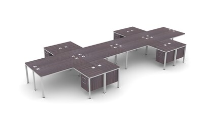 Boss Simple System 71W L-Shaped Desk, Driftwood, 8/Set (SGSD028-203)
