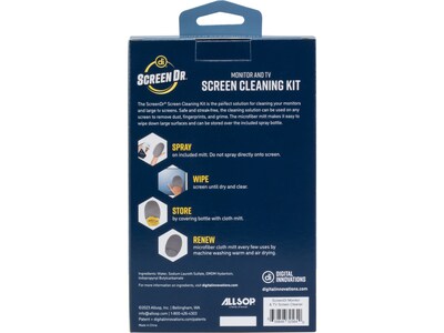 Digital Innovations Screen Dr. Monitor and TV Screen Cleaning Kit, 6.76 fl. oz. (32564)