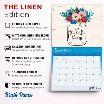 2027 BrownTrout Love the Journey 14" x 12" Monthly Wall Calendar, Assorted Colors (9798330716043)