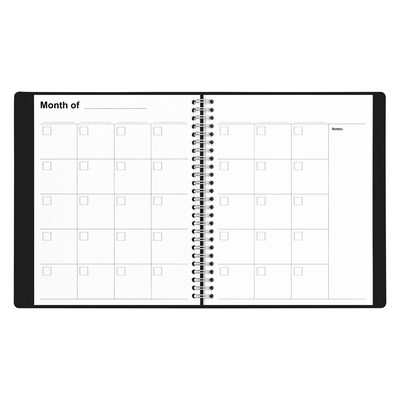 Staples 7" x 8.75" Undated Daily Planner, Black (ST60461-24)