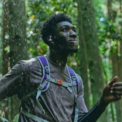 JVC Fitness True Wireless Active Noise Canceling Earbuds with Mic, Earhooks & Charging Case, Bluetooth, Violet (HA-EC75T)