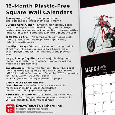 2026 BrownTrout Orange County Choppers 12" x 12" Monthly Wall Calendar (9798330701605)