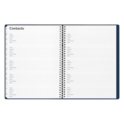 2026–2027 Staples 8" x 11" Academic Weekly and Monthly Appointment Book, Navy (ST60358-27)
