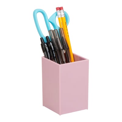 Staples Plastic Pen Cup, Dusty Pink (ST63861)